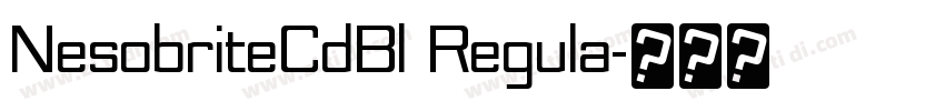 NesobriteCdBl Regula字体转换